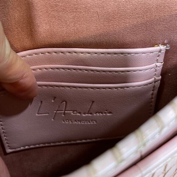 L’Academie Blush Pink Tavi Mini Croc-Embossed Leather CrossBody Bag - Picture 7 of 11